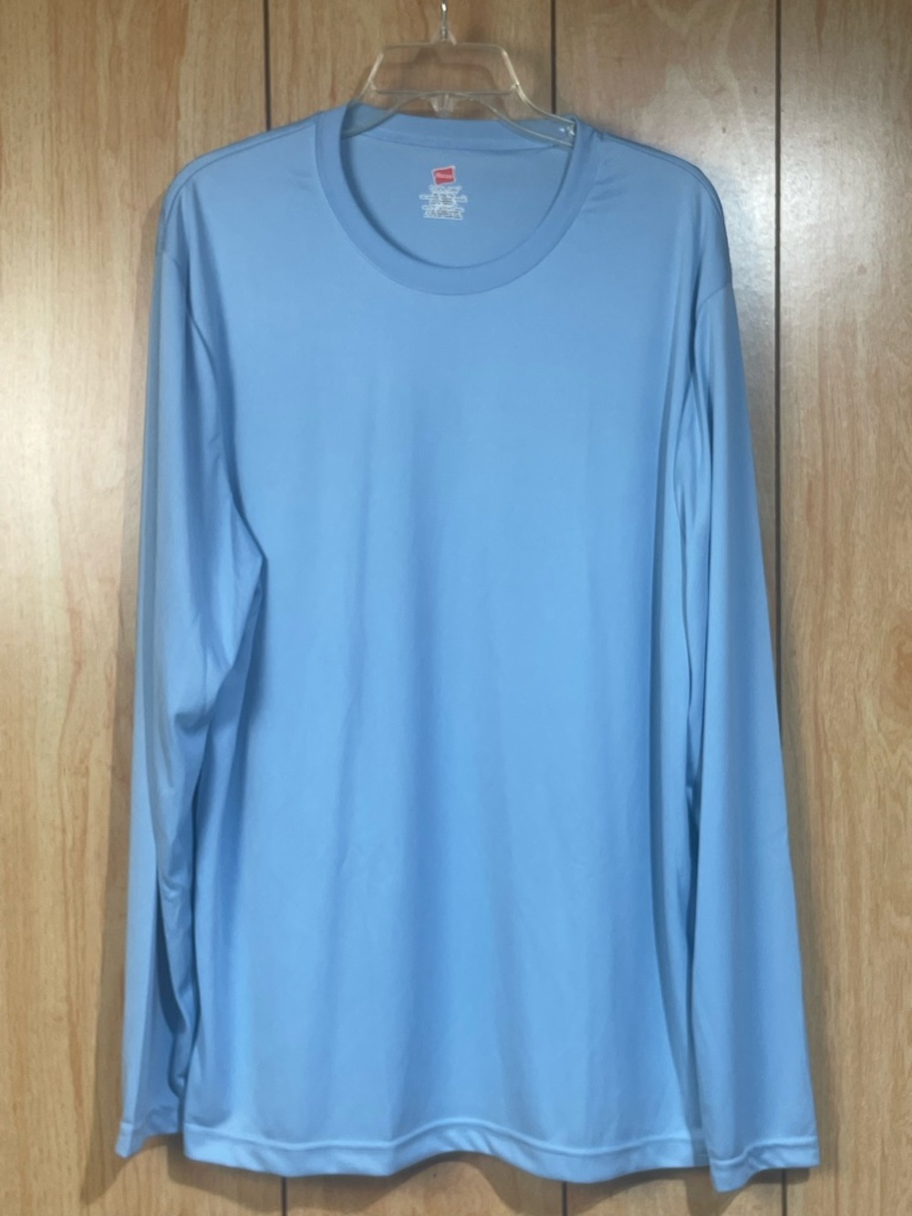 Hanes Cool Dri Blue Long-Sleeve Performance Shirt SZ-XL